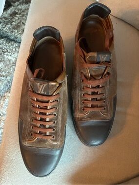 Louis Vuitton Brown Suede & Leather Men’s Sneakers